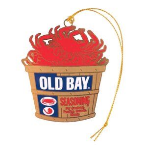 Old Bay Basket Of Crabs Holiday Tree Ornament NEW Fast Ship